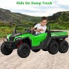 24V 4WD Electric Dump Truck with Remote Control, 2 Seater Kids Ride On Car, Music Player & LED Lights, Birthday Gift for Ages 3+ - 3 of 4