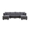 115.1" Modern Large U-Shape Modular Sectional Sofa with Reversible Ottoman & Storage Seat, Convertible to Bed - 3 of 4