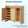 41" Rattan Shoe Storage Cabinet,Farmhouse Entryway Shoe Rack Organizer Cabinet with Doors & Adjustable for Hallway Living Room - 2 of 4
