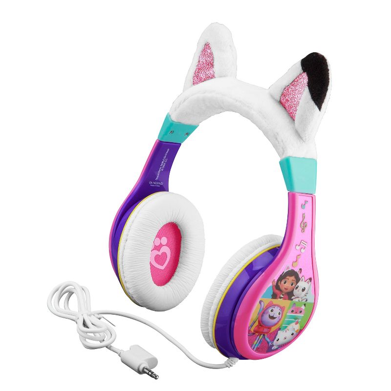 eKids Gabby's Dollhouse Wired Headphones for Kids, Over Ear Headphones for School, Home, or Travel - Multicolored (GA-140.EXV22), 3 of 6