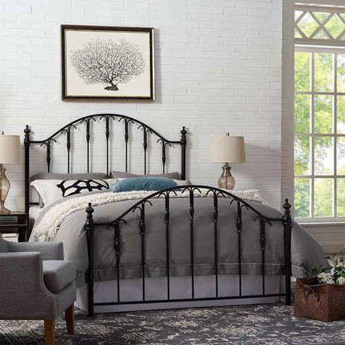 Eldridge Queen Metal Headboard And Footboard Gray Crosley Target