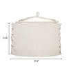Racxily Outdoor Hanging Chair with Beige Pillow - Galvanized Pipe Frame Garden Hammock 51.18x39.37 Inch for Patio Balcony Backyard Relaxation - 3 of 4