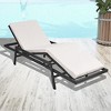 vidaXL Sun Lounger with Cushion Poly Rattan Black - 3 of 4
