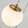 ALOADECOR 18'' 8-Light Modern White Opal Glass Staircase Chandelier Globe Bubble Glass Pendant In Matte Black For Foyer Entryway - 4 of 4