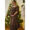 Pinkblush Mocha Floral Pleated Bodice Maternity Maxi Dress - 2 of 4