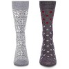 MeMoi Men's 2 Pair Pack Cashmere Crew Socks Black-Black 10-13 - 2 of 4