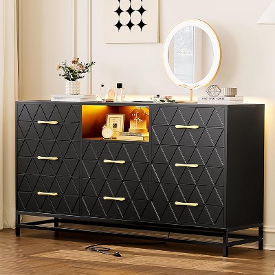 8 Deep Drawer Dresser for Bedroom,Modern Chest of Drawers Storage Organizer for Living Room