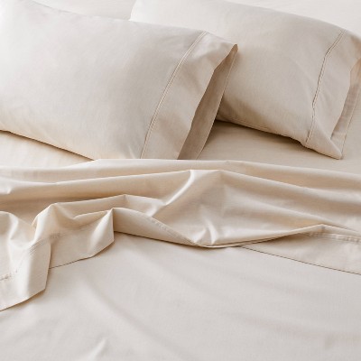 4pc Queen Mélange Dyed Sheet Set Oatmeal - Hearth & Hand™ With Magnolia :  Target