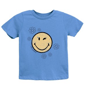 The Juniper Shop SmileyWorld Flower Outline Youth Short Sleeve Tee - 1 of 4