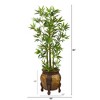Nearly Natural 4.5-ft Bamboo Palm Artificial Tree in Decorative Planter - 2 of 4