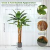 Artificial Banana Tree, 5FT Faux Banana Tree with Grey Planter, Artificial Plants with 11 Faux Banana Leaves Plant - 2 of 4