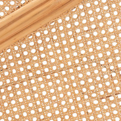 Honey Rattan Flower-Inspired King Size Standalone Headboard