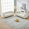 Chesterfield Velvet Sofa, 3+3 Seater Deep Seat with Button Nailhead and Square Arms for Living Room, Bedroom, Office - 2 of 4