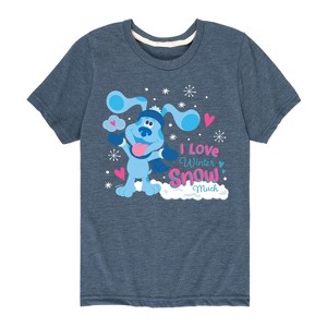 Boys' - Blue's Clues & You! - I Love Winter Snow Much Short Sleeve Graphic T-Shirt - 1 of 4