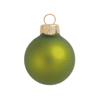 Northlight 12ct Matte Glass Ball Christmas Ornament Set 2.75" - Kiwi Green