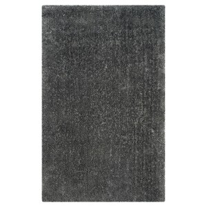 Gray Solid Tufted Accent Rug 2