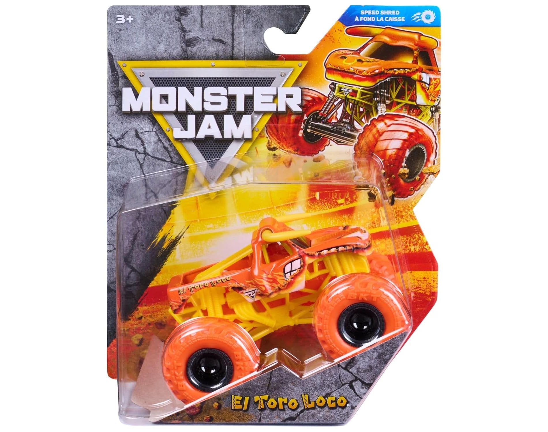 Monster Jam Series 47 Speed Shred El Toro Loco 1:64 Scale 2026 Die-Cast Monster Truck, Orange BKT Tires, Authentic Graphics, Kids Ages 3+