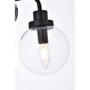 Elegant Lighting Hanson 4 lights bath sconce in black with clear shade - 4 of 4