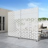 PexFix 72 in. x 47 in. Outdoor Privacy Rectangle Screen Galvanized Steel Panel Divider in White - 2 of 4