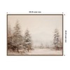 Kate & Laurel All Things Decor Sylvie Beaded Neutral Winter Forest Landscape Framed Canvas by the Creative Bunch - 2 of 4