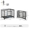 Gulches Folding Design Heavy Duty Metal Dog Cage Crate & Kennel with Removable Tray and Cover, & 4 Locking Wheels, Indoor/Outdoor 37" - 4 of 4