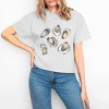 Simply Sage Market Oysters Watercolor Boxy Crop Top - 2 of 4