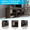 Emma and Oliver Cube Style TV Stand for up to 80" TV's - 65" Media Console with 6 Open Storage Shelves - 3 of 4