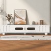 Sapphtopaz Modern TV Stand for TVs up to 80" Entertainment Center with 2 Drawers and 2 Cabinets TV Console with Solid Wood Legs for Living Room - 2 of 4