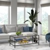 Black Bronze Coffee Table with Glass Shelves - Henn&Hart - 2 of 4