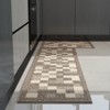 Zarkea™ Modern Checkerboard Pet-Proof Rug, Washable, Anti-Scratch & Chew-Resistant,Brown - 2 of 4