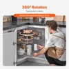 VEVOR 31.5" Kidney Shaped Chrome Corner Organizer, 2 Tier Height Adjustable Storage Rack, Carbon Steel Lazy Susan Replacement Shelf,  Silver - 4 of 4