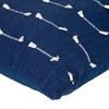 Parkland Collection,Elegant Dark Blue Cotton Pillow For Sofa (18” X 18”) - 4 of 4