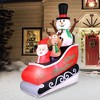 Occasions AIRFLOWZ INFLATABLE SANTA SLEIGH RIDE  8FT, 8 ft Tall, Red - 2 of 4