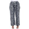 Women's Plus Size Printed Palazzo Pants - White Mark - 2 of 4