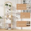 5-Tier Industrial Bookshelf, 71 Inch Tall Metal Arch Bookcase with Open Adjustable Shelves, for Living Room and Home Office - 4 of 4