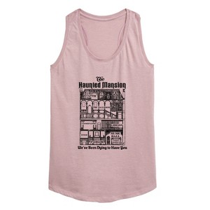 Women's - Disney - Haunted Mansion Parks Attraction Graphic Racerback Tank - 1 of 4