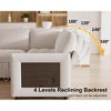 Dyonery 7 Seat L Shaped Sleeper Sofa Bed with Pull Out Bed, USB Ports, LED Light, Reclining Backrest, Side Table & Ottoman, Chenille Couch - 4 of 4