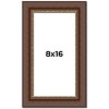 PosterPalooza | Panoramic Traditional Brown Picture Frame - UV Acrylic, Foam Board Backing, Hanging Hardware - 2 of 4