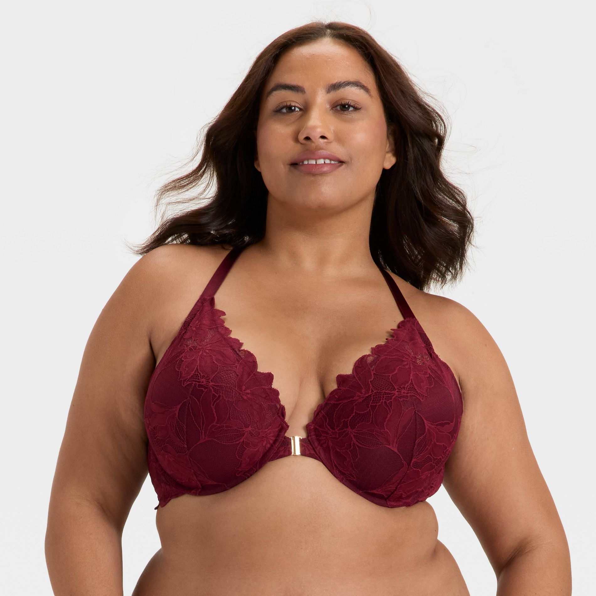 Women's Lace Push-Up Plunge Bra - Auden™ Berry Red 40DD