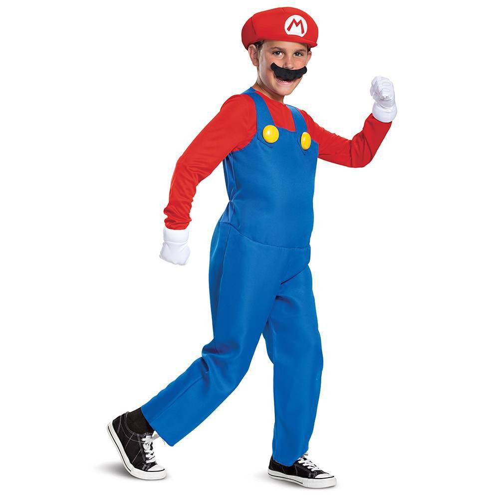 UPC 039897896496 product image for Halloween Kids' Super Mario Deluxe Halloween Costume Jumpsuit L (10-12) | upcitemdb.com