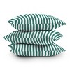 16"x16" Natalie Baca Bouquet Striped Square Throw Pillow Green - Deny Designs: Indoor Polyester Fill, Machine Washable - 4 of 4