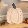 Northlight Wooden Fall Harvest Pumpkin Decoration - 14.25" - 2 of 4
