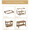 CuisinSmart Farmhouse Wood Coffee Table, with 2 Storage Shelves for Small Spaces, Modern Coffee Table - 4 of 4