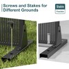 Lirago 72 in. Galvanized Metal Outdoor Privacy Screens Garden Outdoor Fence Black - 4 of 4