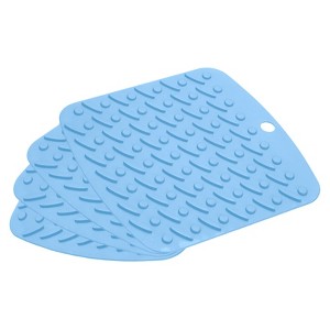 Unique Bargains Heat Resistant Non-slip Flexible Durable Trivet 4 Pcs - 1 of 4