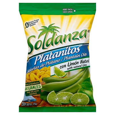 Soldanza Platanitos Chips with Lime - 2.5oz