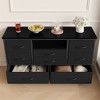 8 Deep Drawers Dresser TV Stand with Power Outlet for 55'' Long TV - image 2 of 4