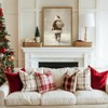 Framed Vintage Canvas Wall Art Rustic Santa Claus Walking Snowy Winter Holiday Decor 12x16 Inch Home Bedroom Wall Art Print - 3 of 4