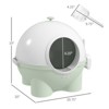VisioGear Covered Litter Box, Litter Box with Lid, Scoop Enclosed Drawer for Cats, Green, 20.8"*20"*19" - 3 of 4