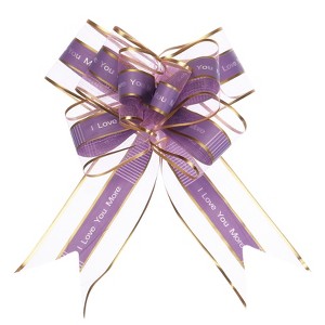 Unique Bargains Love You Pattern Gift Wrapping Large Pull Bows for Wedding 10 Pcs - 1 of 4